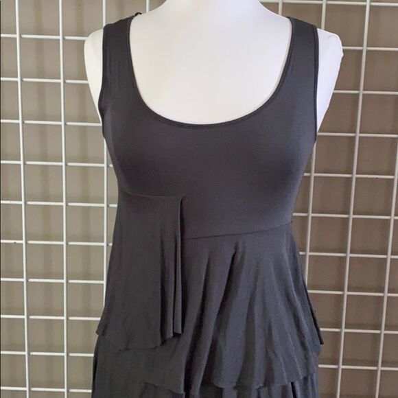 VIVIENNE Tam Layered Modal Maxi Dress Stormy Gray - Picture 2 of 6